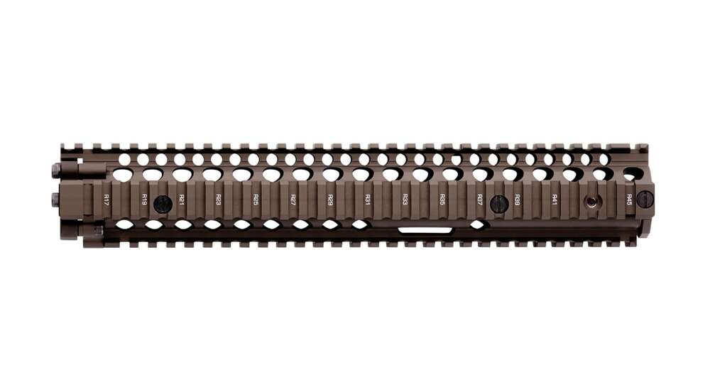 Grips Pads Stocks Daniel Defense M4A1 RIS II Rail Assembly RIS II M4A1 ASSEMBLY FDE • 01-004-08001 • Model: M4A1 RIS II Rail Assembly